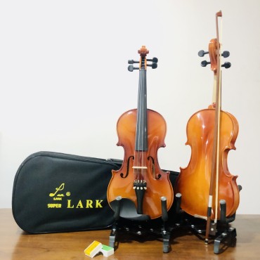 4/4 Super Lark Violin with Hard case, Bow, Rosin  - Full Size Beginners, Kids & Adults 