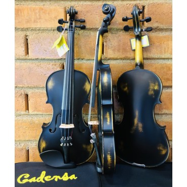 Cadensa violin 4/4 Antique black with case and bow free rosin CVA 100