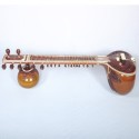 Tarafdar Sitar with Padded Case Nanda kolkata Double gourd Professional of 13 taraf strings Brown Wooden Sitar