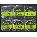 Alice Saparate Acoustic Guitar Strings  E1st, B2nd G3rd, D4th, A5th, E6th