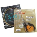 Alice AM05 Mandolin separate Strings Loose, Loop End, E-A-D-G x2, 0.011/0.015/ 0.026/ 0.040inch one by one Plated Steel Plain String, Silver-Plated Copper Alloy Winding, (85/15 Bronze Color) Anti-Rust Coating kandy musical hub