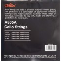 Alice A805A Cello String Set | 4 Strings Full Set for Cello | High Quality Steel Core Cello Strings | Bright Clear Tone Durable & Stable Tuning | Professional Cello Replacement Strings Musical Instrument Accessories
