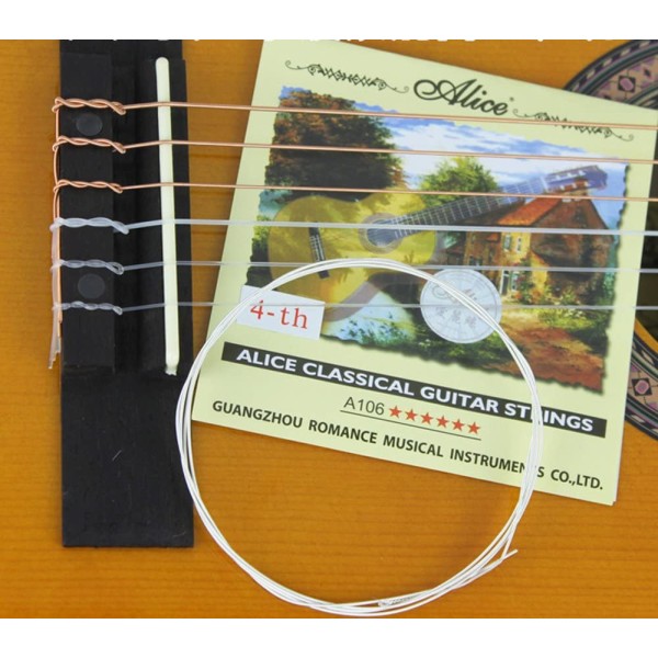 1 pc A106 Alice Separate  Single Classical guitar Strings E1st B2nd G3rd D4th A5th E6th A106 Clear Nylon First E 1-st Classical Guitar Strings (.0285 inch/0.72mm)