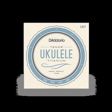 D'Addario EJ87T Titanium Ukulele Strings, Tenor - Warm, Bright Tone Ukulele Strings Set 