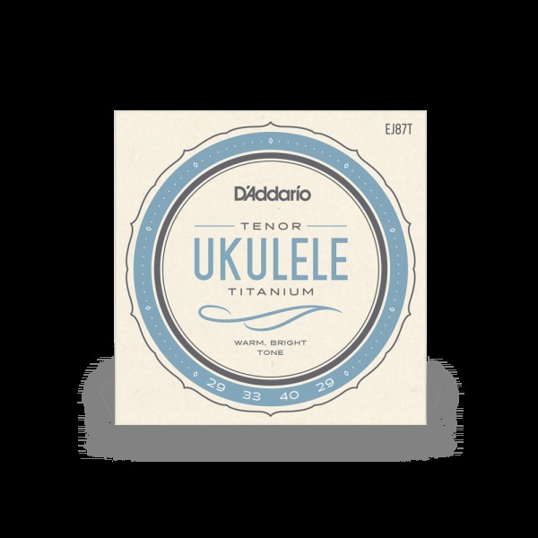 D'Addario EJ87T Titanium Ukulele Strings, Tenor - Warm, Bright Tone Ukulele Strings Set 