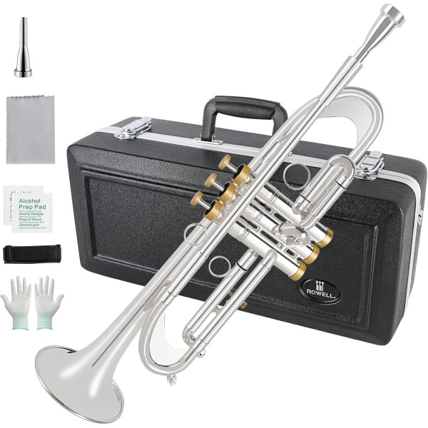 ROWELL Bb Trumpet Professional Standard Trumpet Full Set