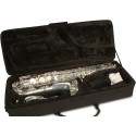 Symphony Silver Plated Tenor Saxophone with Hard Case, Belt, Cloth, Reed Brand New 