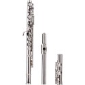 Rowell Western Concert Flute Silver Plated 16 Holes Bb Key Cupronickel Woodwind Instrument Taiwan Made with Cleaning Cloth & Rod Full Set High Quality Flute for Students Beginners Professionals Kandy Musical Hub Sri Lanka