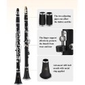 Lark Brand Bb Clarinet B Flat – Beginner Student 17 Nickel Keys Clarinet with Nickel-Plated Keys for School Band & Orchestra, Adults & Kids, Complete Set with Hard Case, Stand, Cleaning Kit, Barrels, Gloves, Strap, Pads & Reeds