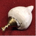 Sri Lankan Traditional Hakgediya Blowing Conch Shell with Brass Mouthpiece | Hakgediya (හක්ගෙඩිය) Large Sea Mollusk Shell Trumpet | Cultural Instrument for Festivals, Weddings & Auspicious Ceremonies | Traditional Blowing Conch Shell