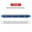 Qi Mei 24 Hole Tremolo Harmonica Key of C