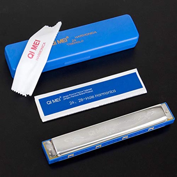 Qi Mei 24 Hole Tremolo Harmonica Key of C