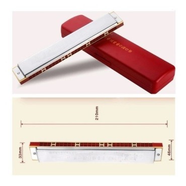 Qi Mei 28 hole Octave Harmonica C key