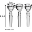 Trumpet Mouthpiece 7C Silver  perfect start for any player Cup: Medium depth for Brass Musical Instrument Accessories for Adults Beginners