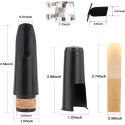 Clarinet Mouthpiece Kit with metal Ligature, one Reed and Plastic Cap Well Designed fits any brand of standard clarinet