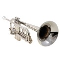 LARK Bb Trumpet with hard Case Professional Trumpet for Student, Brass Instruments Standard Trumpet Set, with Professional Trumpet Box, Cleaning Kit, Original 7C trumpet Mouthpiece (Silver)