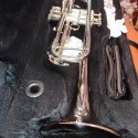 Link Bb Trumpet with Hard Case, Mouthpiece, Strap, Gloves, Cloth Student Brass marching band instrument brass musical instrument