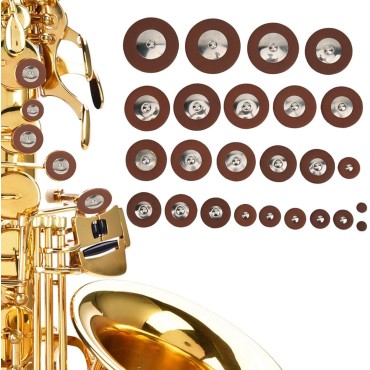 Saxophone Pads Tenor Alto Soprano 25/ 26/ 28 pcs Multiple Sizes Sheepskin Material Alto Sax Pads Replacement Set Accessories Tenor Sax alto sax pads soprano saxophone pad set Pad for Alto Saxophone alto sax pad 26 pcs