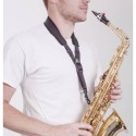 BG S10SH Alto/ Tenor Saxophone Comfort Strap with Snap Hook Unisex Black