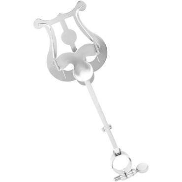 Piccolo Card Holder Chrome Music Stand Music Stand Piccolo Flip Folder Piccolo Reloclip Adjustable Lira Musical Instrument Reading Folder Clamshell Piccolo Accessories Iron Notation Clip Holder
