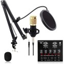 8Pcs set V8 Sound Card Professionel Microphone Studio Mic Condensador studio bundle BM-800