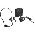 Ahuja NBA-15 Portable Rechargeable Speaker with 1 No Neckband Microphone, Black, 340GMS mic headband mic wireless