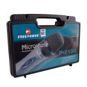 Freepower P 2100 Handheld Microphone with Hard Case and 4 Meter Cable Durable Best quality Professional Dynamic Wired Microphone Sri Lanka Handheld Mic – Freepower P-2100 kandy musical hub proffessional mic P2100 2100