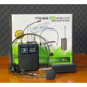 TTD-M09 UHF Wireless Headset & Collar Microphone Rechargeable Universal Wireless Mic Kit with Head Worn & Lavalier Microphone for Portable Speaker Amplifier Mixer Teaching Presentation Stage Church Fitness Kandy Musical Hub
