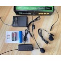 TTD-M09 UHF Wireless Headset & Collar Microphone Rechargeable Universal Wireless Mic Kit with Head Worn & Lavalier Microphone for Portable Speaker Amplifier Mixer Teaching Presentation Stage Church Fitness Kandy Musical Hub