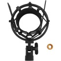 Universal Microphone Shock Mount Silver 48–54mm | Large Diameter Studio Mic Shock Mount | Anti-Vibration Suspension Holder for Condenser Microphones | Adjustable Flexible Studio Recording Mic Stand Holder