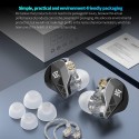 KZ EDXS Wired In-Ear Monitor (IEM) Earphones Without Microphone | HiFi Stereo Dynamic Driver Earbuds | 3.5mm Jack | Detachable 0.75mm 2-Pin Cable | Noise Isolating Professional Monitor Headphones for Music, Gaming, Studio Monitoring & Live Performance