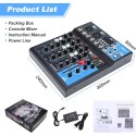 INF4USB 4 Channel USB Mixer Bluetooth Audio Mixer Console Live Studio DJ Sound Mixing Board with USB Interface Stereo Output Mic Inputs Effects for Recording Streaming Kandy Musical Hub Sri Lanka