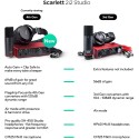 Focusrite Scarlett 2i2 Studio 4th Gen USB Audio Interface Bundle for the Songwriter with Condenser Microphone and Headphones for Recording, Streaming, and Podcasting Sound card Soundcard