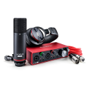 Focusrite Scarlett 2i2 Studio 4th Gen USB Audio Interface Bundle for the Songwriter with Condenser Microphone and Headphones for Recording, Streaming, and Podcasting Sound card Soundcard