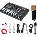 F998 Sound Card and BM800 Microphone Kit 2-Channel USB Audio Mixing Console for Singing, PC, Phone Soundcard for live singing, Streaming, Vlog, tiktok live icrophone Kit,with Live Sound Card,Audio Mixer Condenser PC Gaming Mic, Soundcard