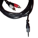 SOUNDKING Cable 1 Plug Stereo 2 RCA to 3.5mm (1.5m) 5 meter - a 2 Plug RCA 5 Metros BI161/5M