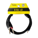 Soundking BI162 Standard to 3.5 cable 10M Original STD TO 3.5 AUDIO Cable Cable 1 Plug Stereo 3.5mm a 2 Plug RCA Stereo 3.5mm Mini Jack to 2 Mono 1/4″ 6.35mm Audio Cable