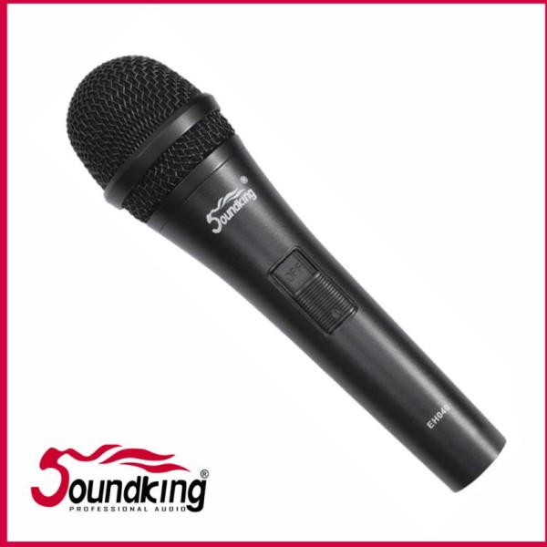 Soundking EH040 Wired Microphone | Professional Dynamic Vocal Mic for Karaoke, Meetings & Conferences | Clear Sound Handheld Microphone with Cable | Durable Metal Body Singing Mic | 1 Year Warranty Soundking EH040 Mic