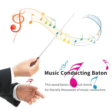 Music Conductor Baton, Wood Handle Orchestra Music Conducting Batons