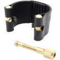 Alto Saxophone Ligature with cap Clarinet Ligature double Screws Alto Saxophone Ligature Fastener Compact Durable Artificial Leather for Alto Saxophone Rubber Mouthpiece Alto Saxophone Ligature Fastener Mouthpiece Accessories Mouthpiece Accessory