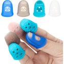 4 piece Guitar Fingertip Protectors Rubber Guard with Finger Protector Covers Caps for Paperwork, Cutting, Wax Carving, Guitar Playing and Office Supplies Tasks Guitar accessories Silicone Guitar Finger Guards Guitar Fingertip Protection Covers Caps