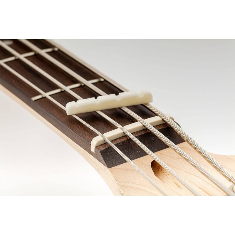 Bass Guitar Nut 4 String 5 String Slotted Bridge Nuts Electric Guitar Replacement Neck Parts & Accessories Bass Nut With Curved Bottom for 4/ 5 String Jazz Bass