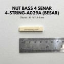 Bass Guitar Nut 4 String 5 String Slotted Bridge Nuts Electric Guitar Replacement Neck Parts & Accessories Bass Nut With Curved Bottom for 4/ 5 String Jazz Bass