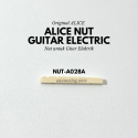 Alice A028A Electric Guitar Nut 43 x 3.4 x 4.6-3.8mm Ivory ABS Plastic Replacement Upper Nut for 6 String Electric Guitar Pre-Slotted High Density Durable Low Friction Guitar Nut Repair Replacement Accessory R400 Guitar Parts Original Alice