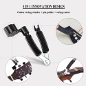 3 in 1 Professional Guitar String Winder Cutter and Bridge Pin Puller – Functional Guitar Repair Tool String Changer Accessory for Acoustic, Electric & Ba Professional Guitar String Winder Cutter and Bridge Pin Puller, Guitar Repair 