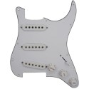 ST Style Electric Guitar Full Set DIY Accessory Kit Including Prewired Pickguard Bridge SSS Pickups and Accessories with String Set Silver