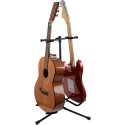 2 in 1 Double Guitar Stand With Heavy Duty Tubing - Guitar bass Accessories two way guitar stand  Portable Universal Folding Floor Tripod Bracket for Acoustic Electric Guitar Bass, Strong Stability