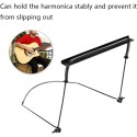 Harmonica Holder, Mouth Organ Holder Harmonica Holding Bracket Harmonica Neck Holder for 16, 20, 24, 28  Holes Harmonica