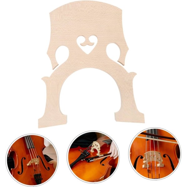 Cello Bridge 4/4 3/4 Cello Maple Bridge Maple Wood Self-Adjusting Fitted Bridge Musical Instrument Replacement Accessory violin family cello bridge