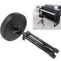 Drum Throne, Rotatable Angle Height Adjustable Three Legged Design Non Slip Bottom Drum Stool Metal Sponge Folding Portable Stable and Drum Chair 